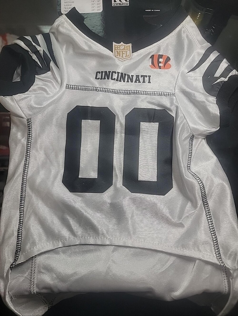 Cincinnati Bengals NFL Dog Jersey Large Official Pet Wear
